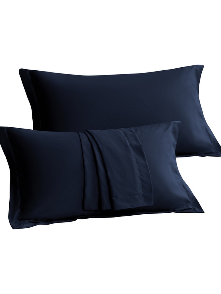 2- Piece Microfiber Pillowcase Set - 50x75 cm with Envelope Closure | Navy Blue