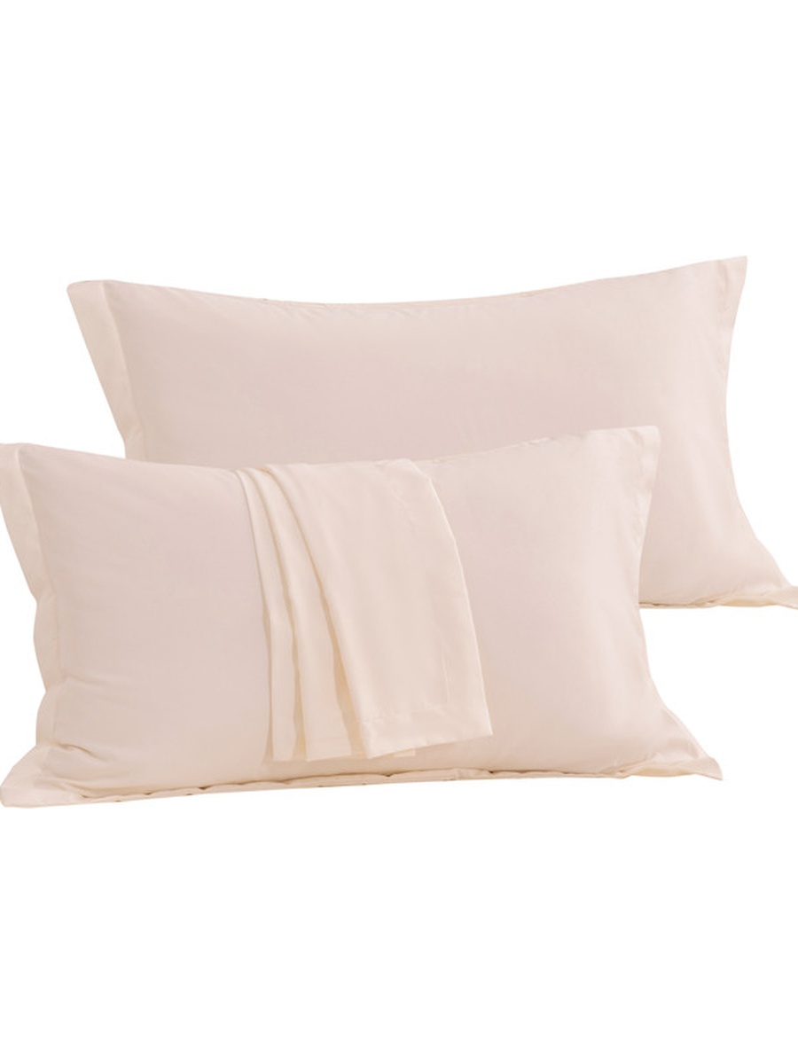 2- Piece Microfiber Pillowcase Set - 50x75 cm with Envelope Closure | Pastel Parchment Color