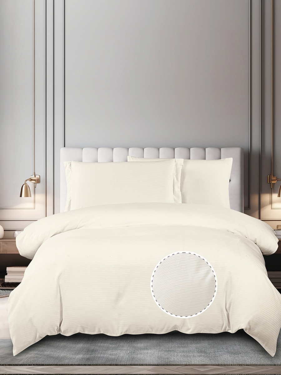 4-Piece Thin Striped Duvet Cover Set, Microfiber Bedding Single Size