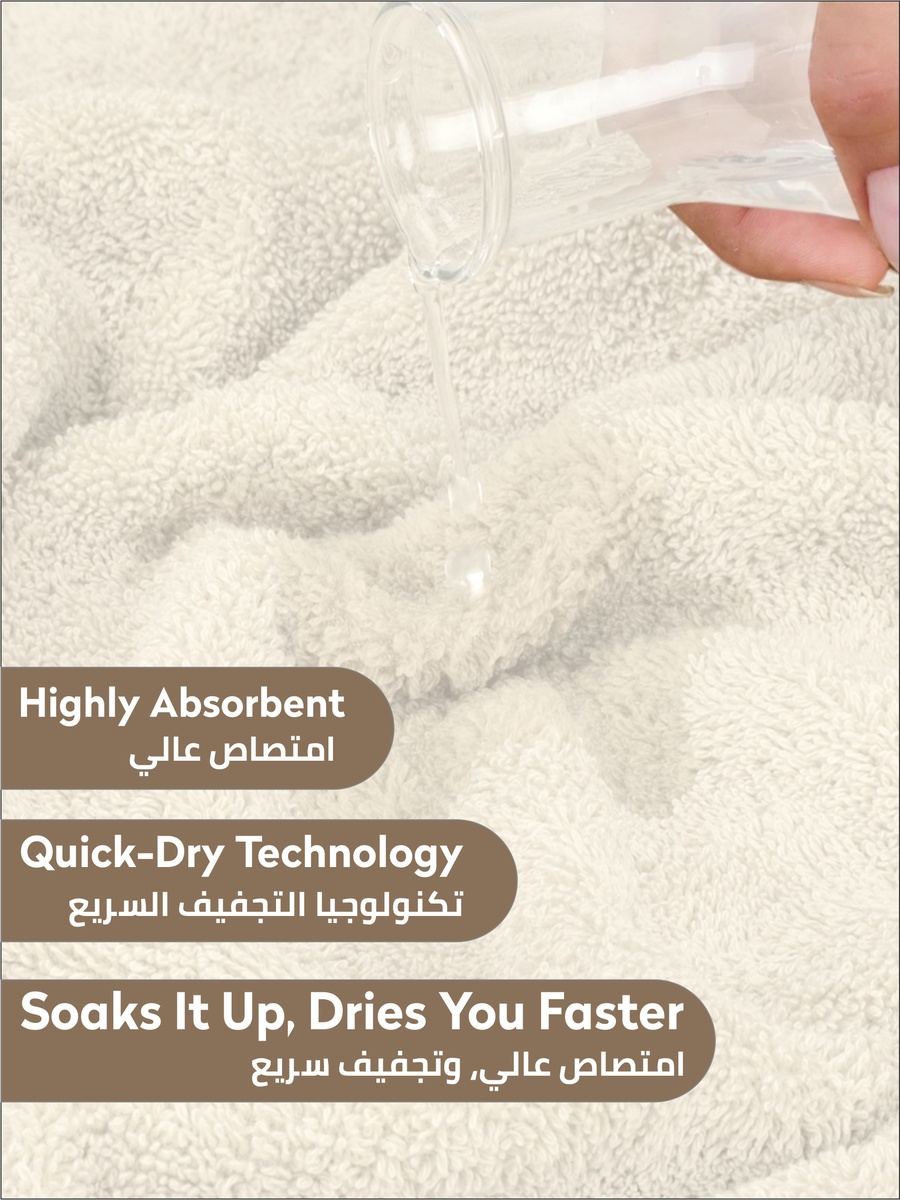1-PiecePremium Bath Sheet Large Size - (85x172cm), 600 GSM 100% Combed Cotton, Off White