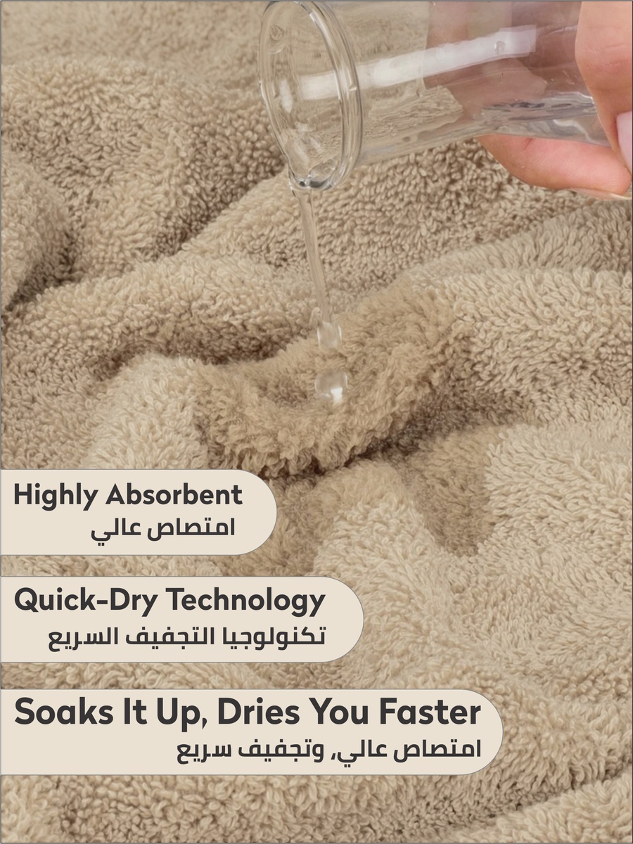 1-PiecePremium Bath Sheet Large Size - (85x172cm), 600 GSM 100% Combed Cotton, Nude