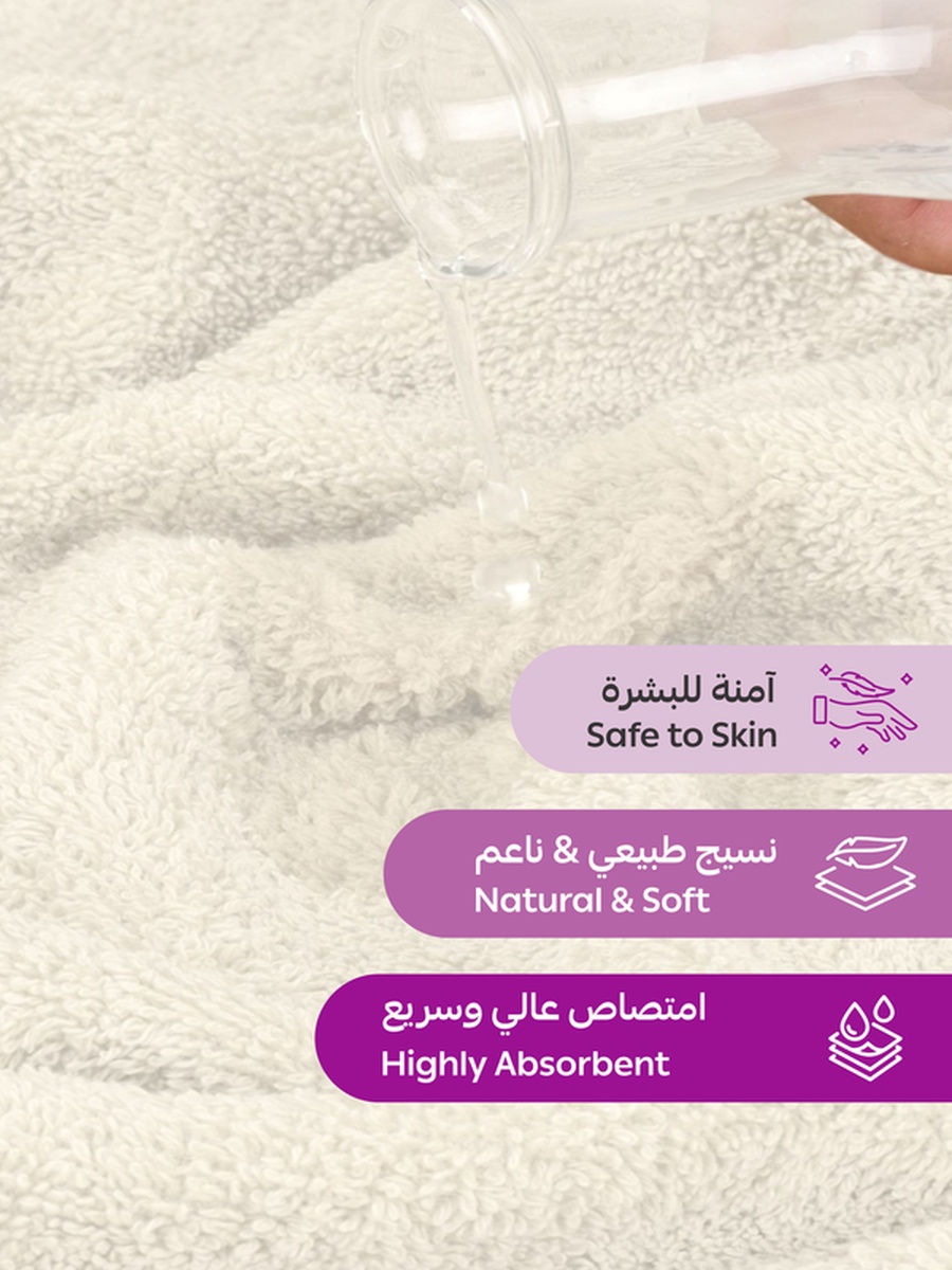 6-Piece Premium Hand Towels Extra Small Size - (40x70cm),, 600 GSM 100% Combed Cotton, Cream