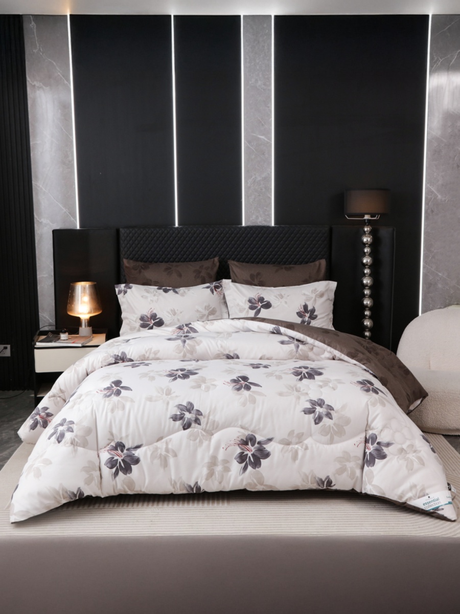 6-Piece King Comforter Set 260x240 cm, Reversible Microfiber, 350 GSM Down Alternative Fill