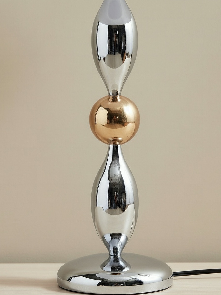 Solliet Metal Table Lamp with Linen Shade - 33x59 cm