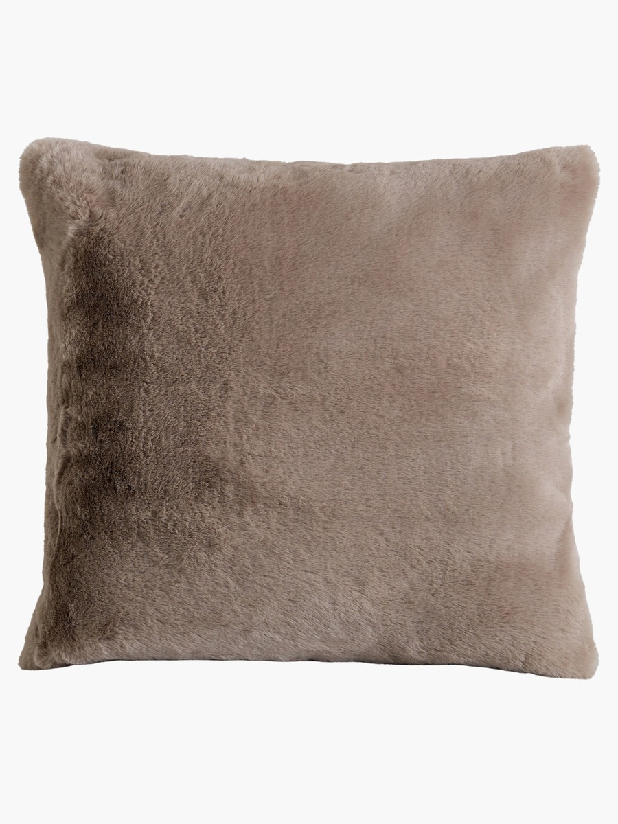Faux Rabbit Fur Filled Cushion - 50x50 cm