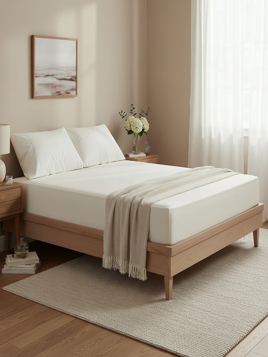 Purely Percale Queen Fitted Sheet - 150x200+40 cm