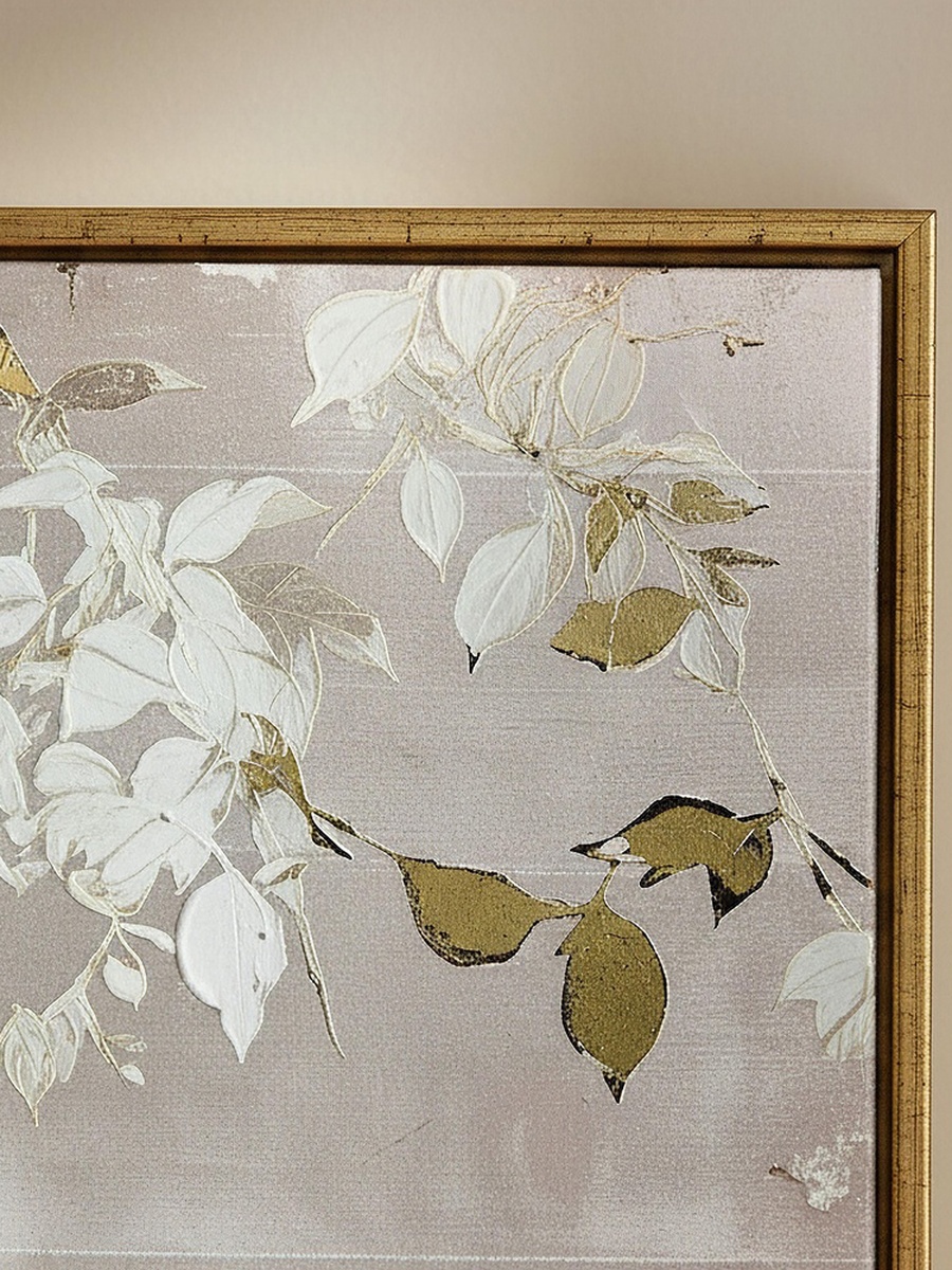 Cyprus Elara Leaves with Gold Foil - 60x90x2.8 cm
