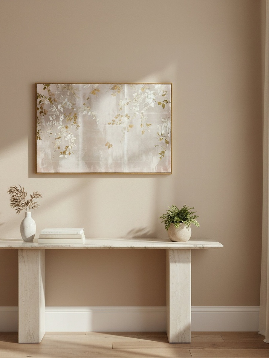 Cyprus Elara Leaves with Gold Foil - 60x90x2.8 cm