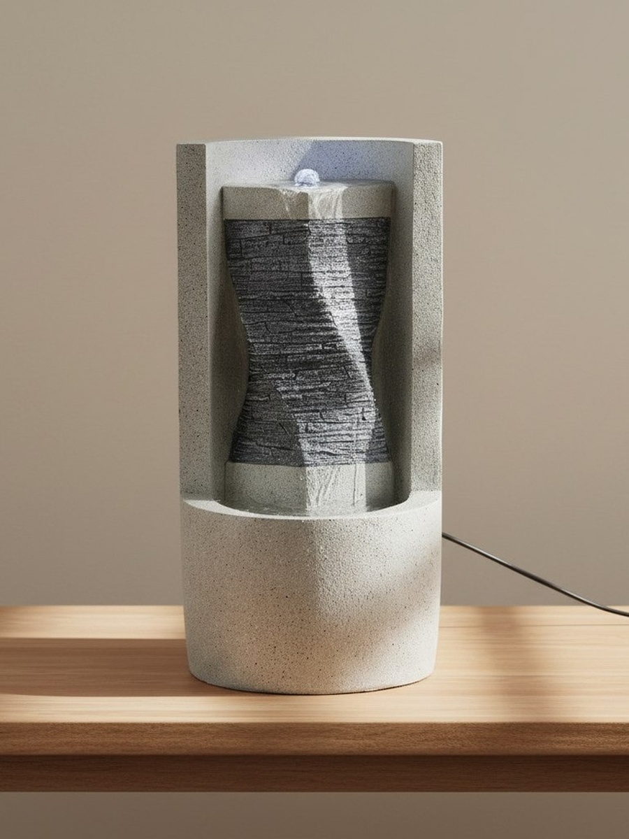 Vera Adele LED Outdoor Abstract Fountain - 34x34x66 cm