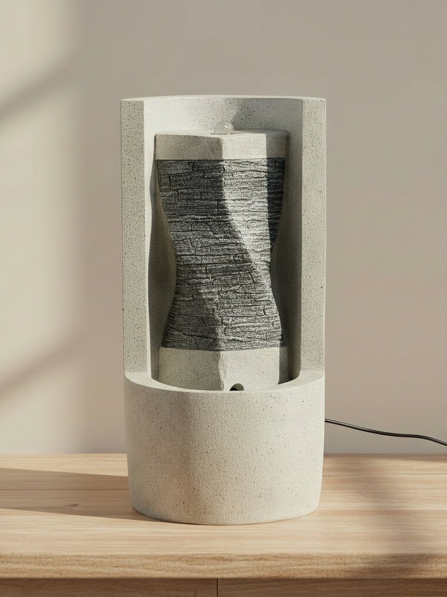 Vera Adele LED Outdoor Abstract Fountain - 34x34x66 cm