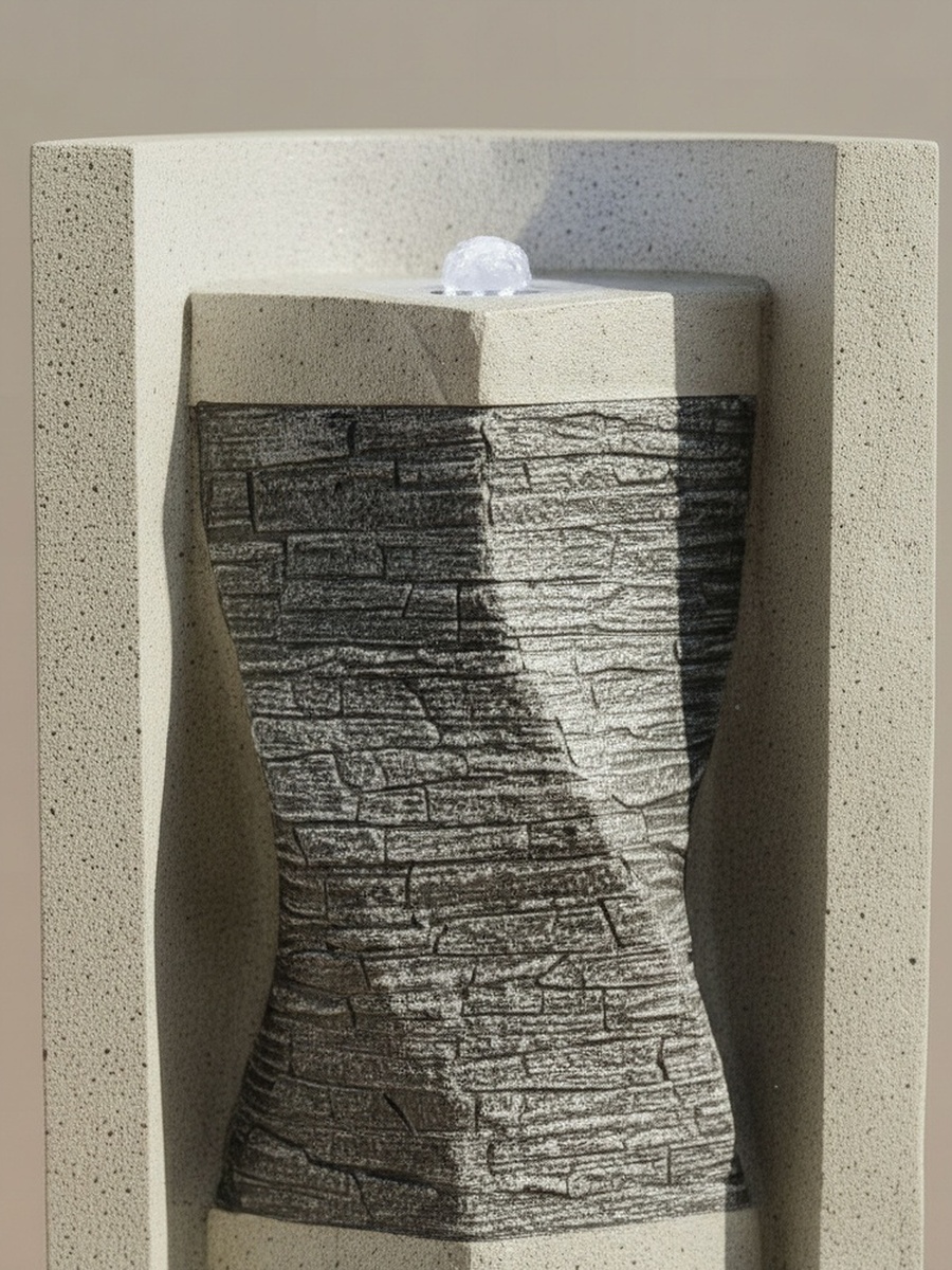 Vera Adele LED Outdoor Abstract Fountain - 34x34x66 cm