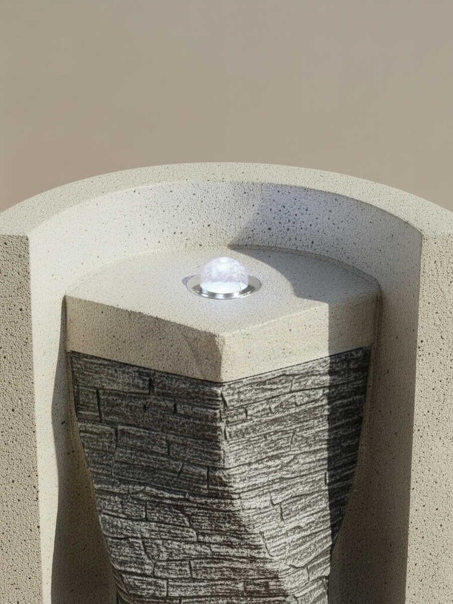 Vera Adele LED Outdoor Abstract Fountain - 34x34x66 cm