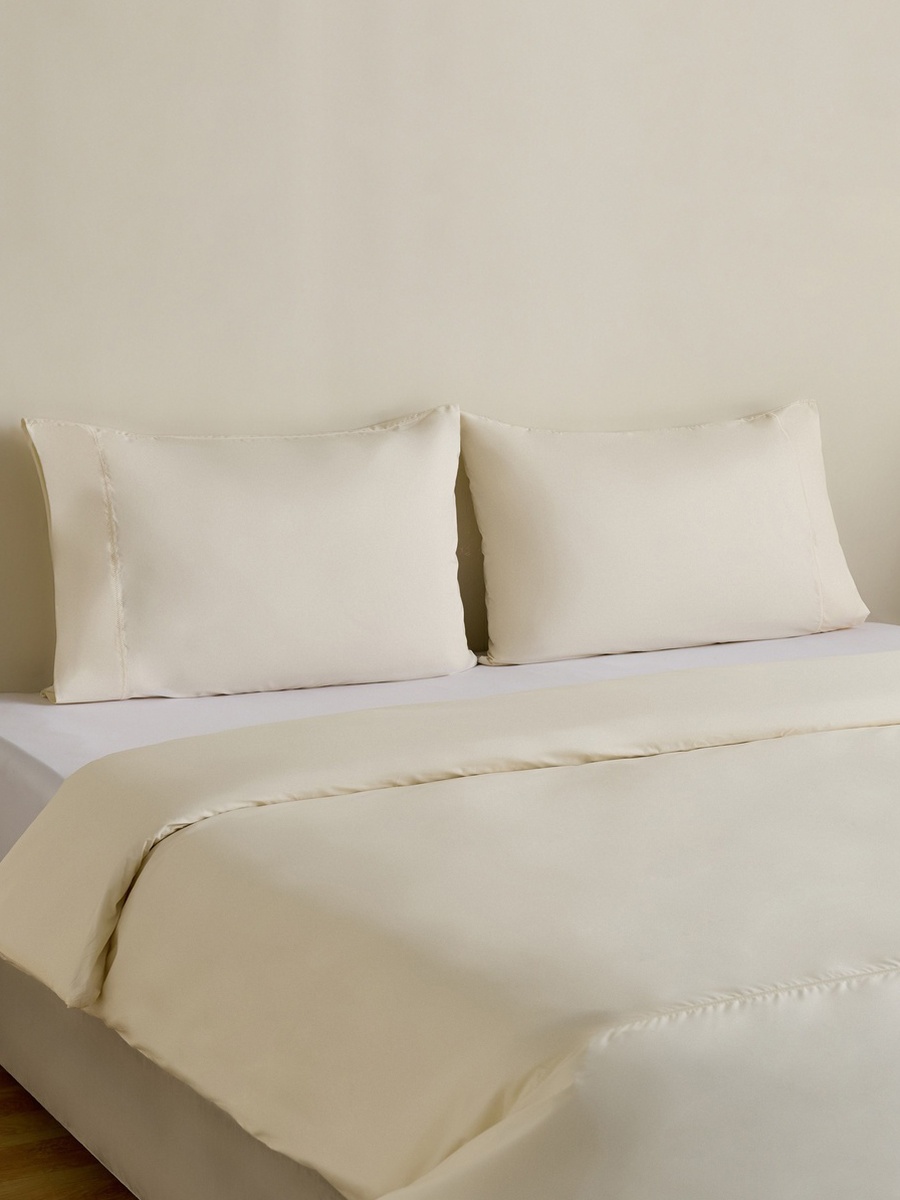 Purely Percale 3-Piece Queen King Duvet Quilt Cover Set - 220x220 cm