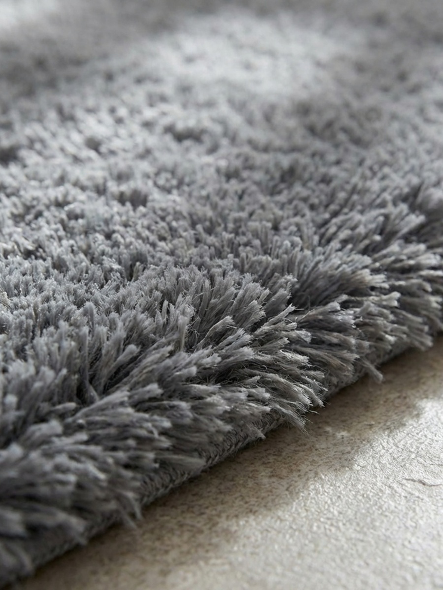 Leah Silky Shag Plush Antiskid Bath Mat - 70x120 cm