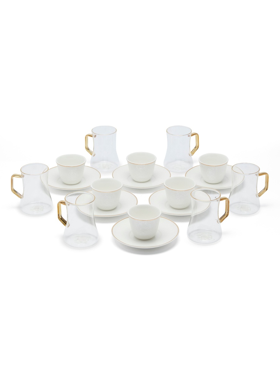 Set of 18 - Casablanca Cawa Plane Coffee Cup, White