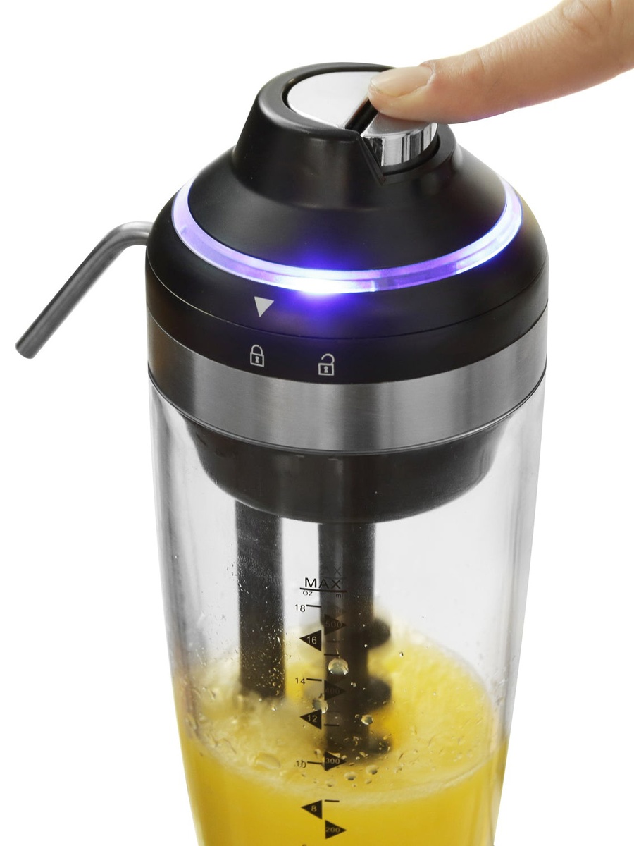 Cocktail Shaker with Pump, Black