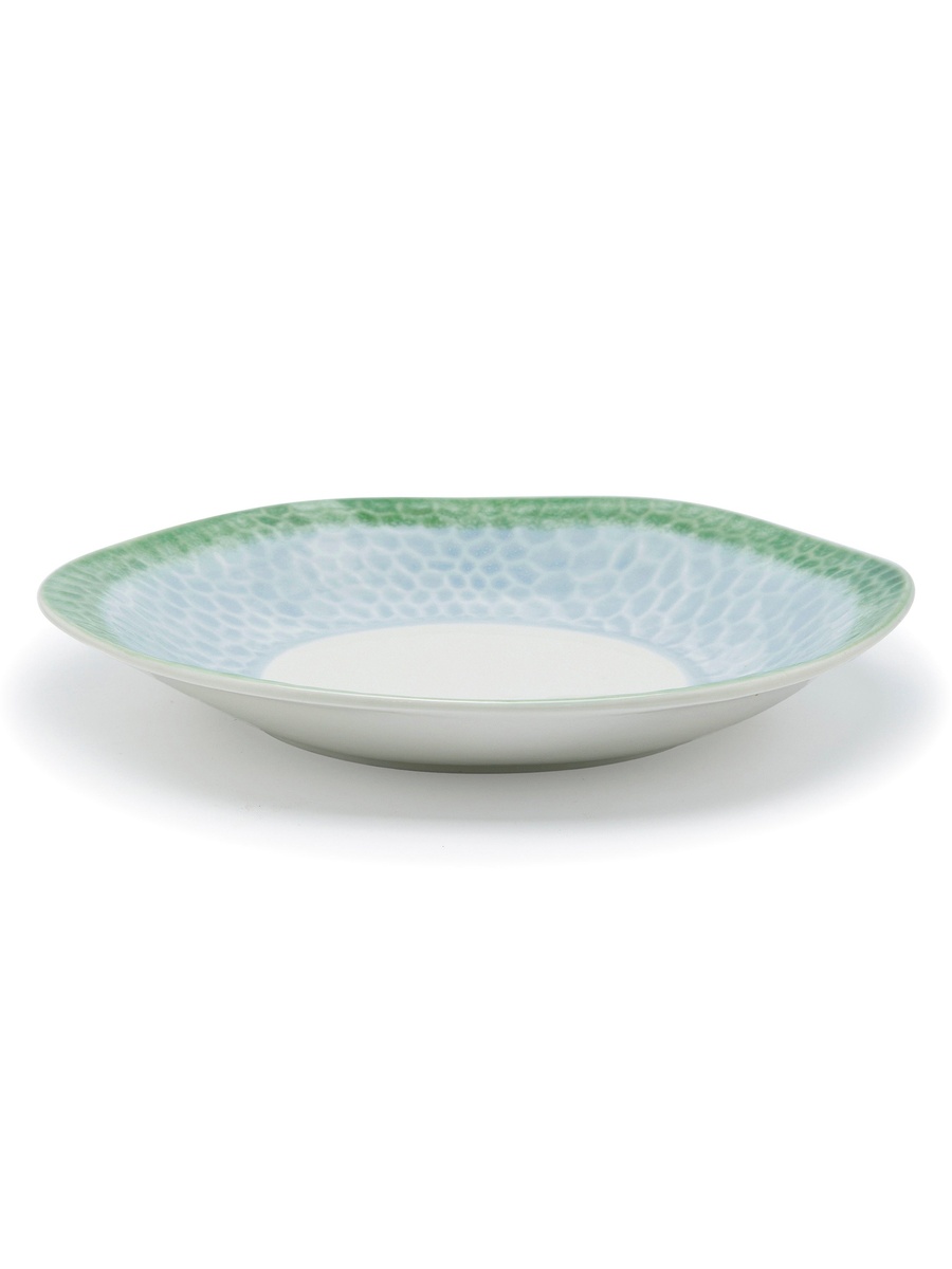 Lg Coral Ceramic Serving Plate, 30.4 cm Blue