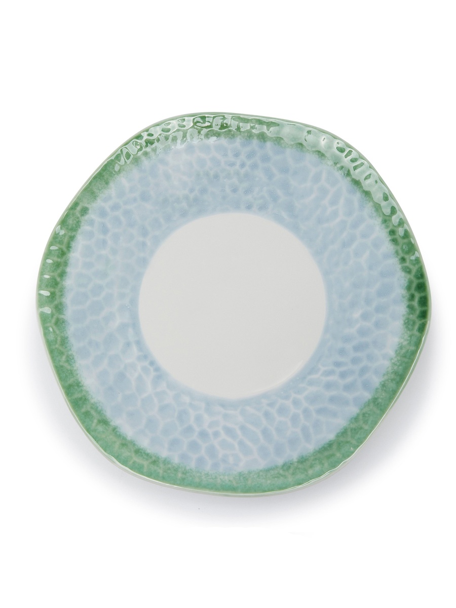 Lg Coral Ceramic Serving Plate, 30.4 cm Blue