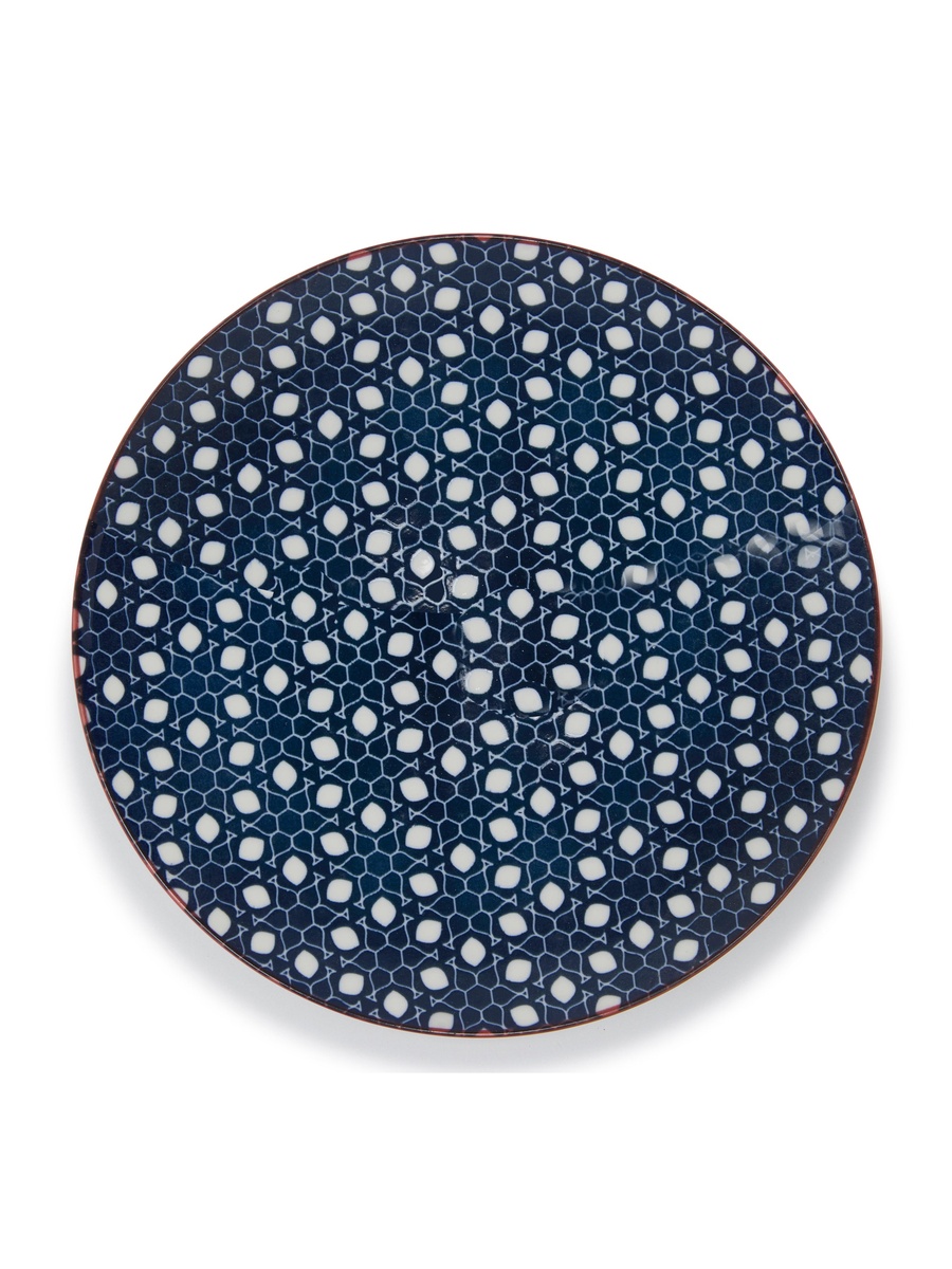 Floral Mm Reverse Moroccan Floral Ceramic Side Plate, 21.5x2 cm