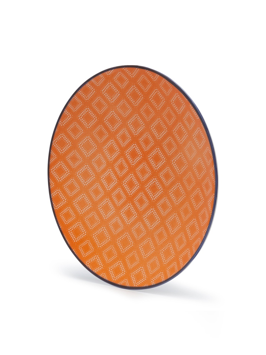 Floral Mm Diamond Pixel Ceramic Side Plate, 21.5x2 cm