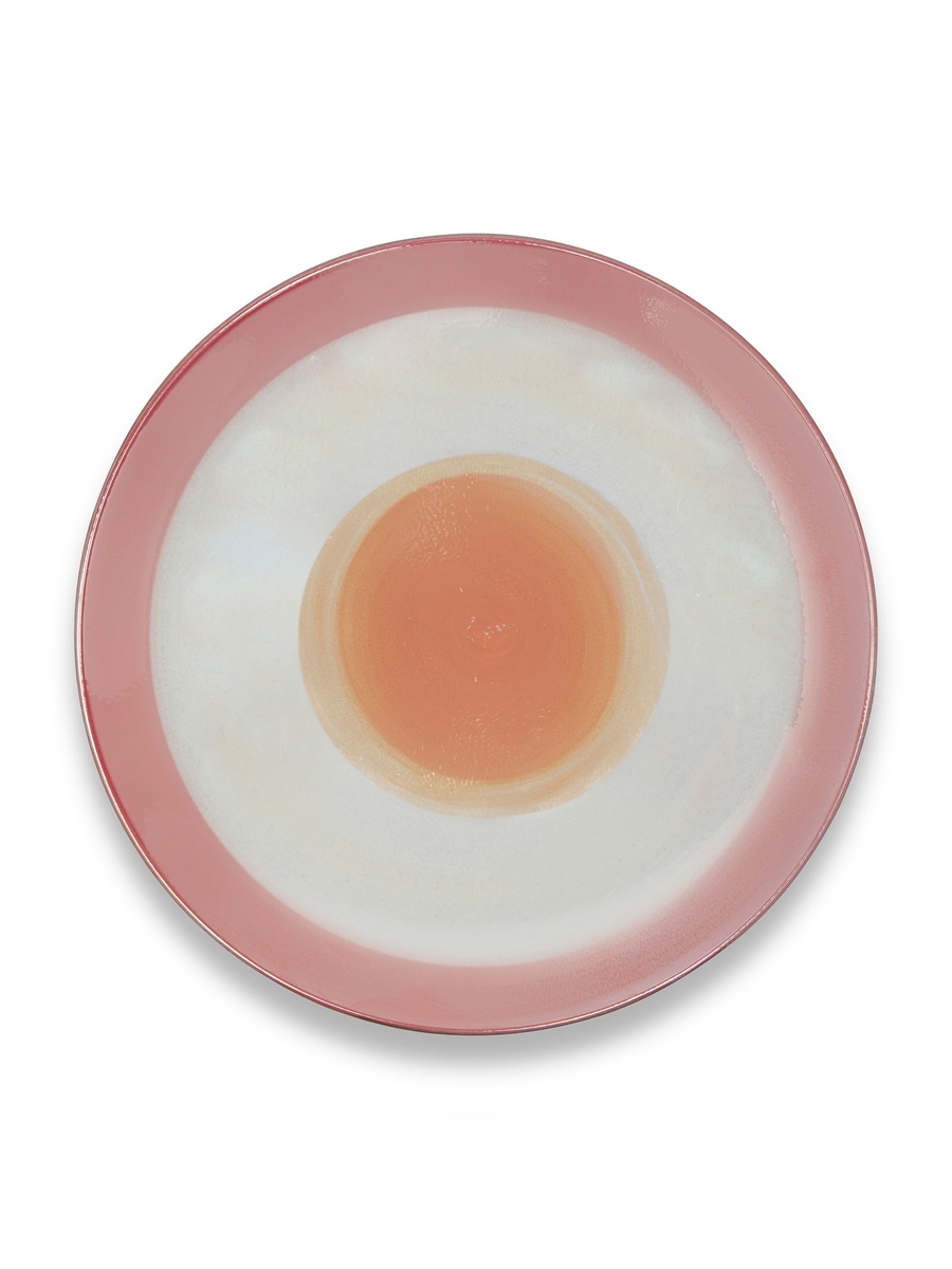 Lg Glaze Ceramic Main Plate, 25.4 cm, Red