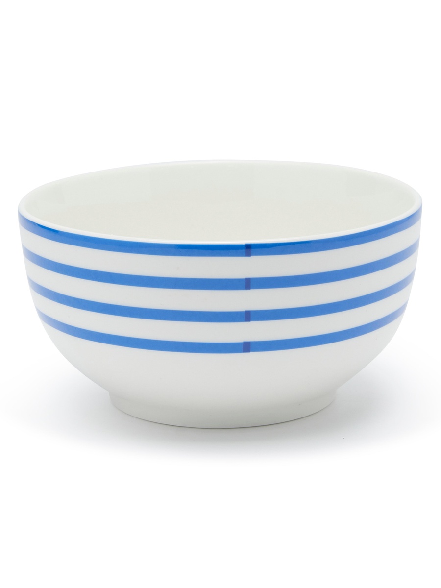 Coincasa Striped New Bone Bowl, 13cm Blue