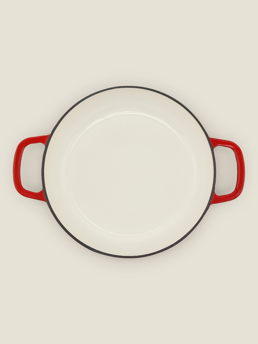 Cast Iron Braiser, 30Cm Ombre Red