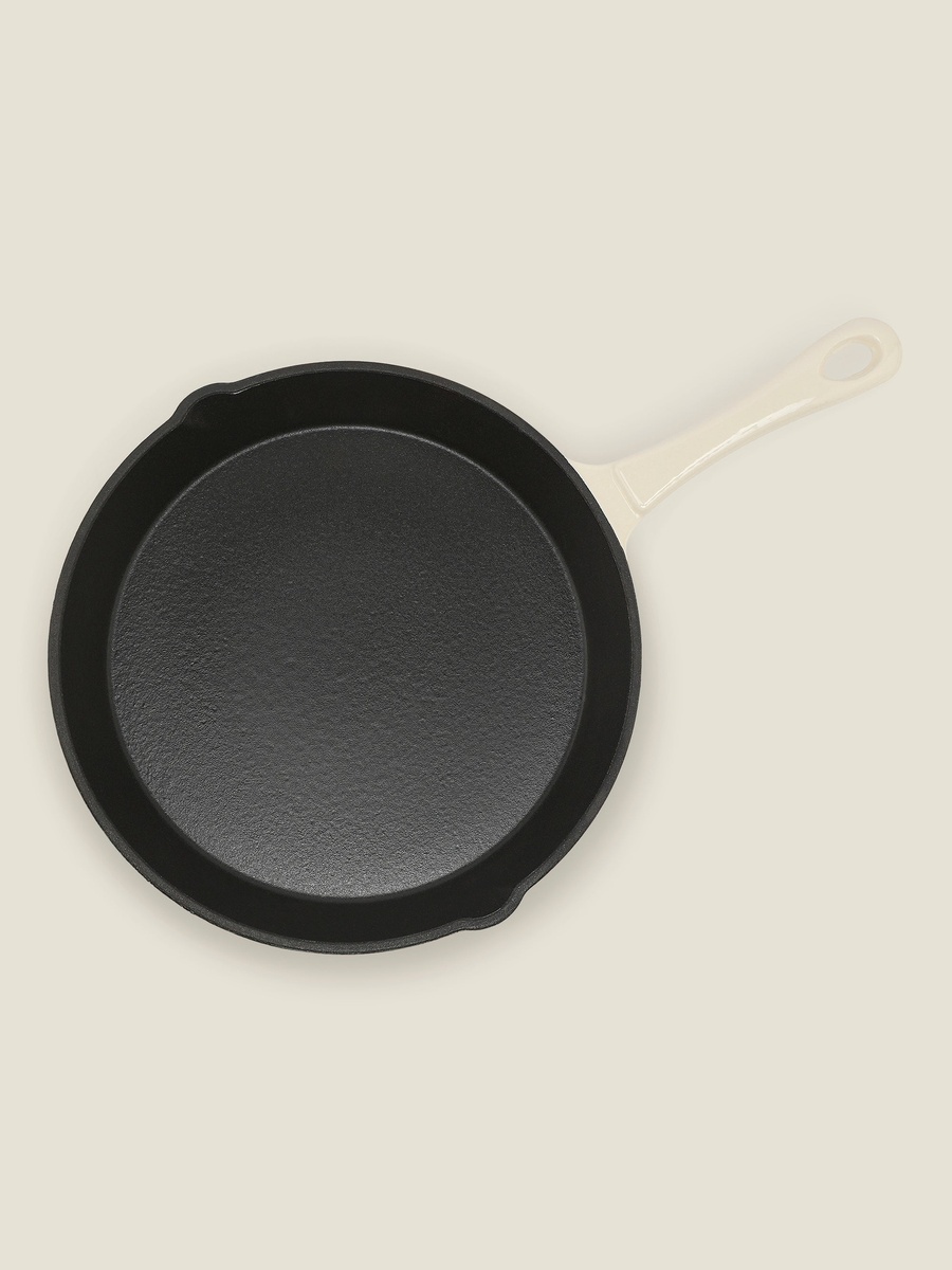 Cast Iron Fry Pan, 25Cm Cream