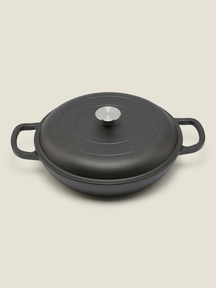 Cast Iron Braiser, 30Cm Black