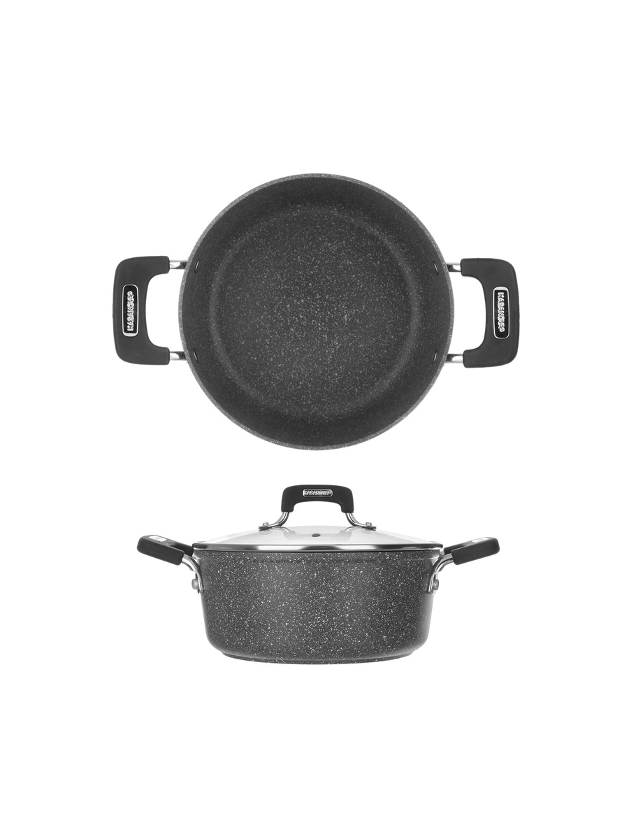 New Petra Dark Casserole 28 Cm With Glass Lid