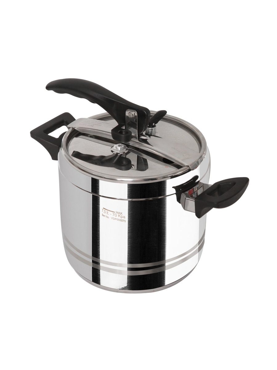 7L Pressure Cooker with Black Handle