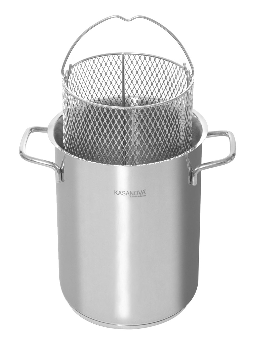 4L Asparagus Steamer Cooker Steel, 16x21 cm Induction Base