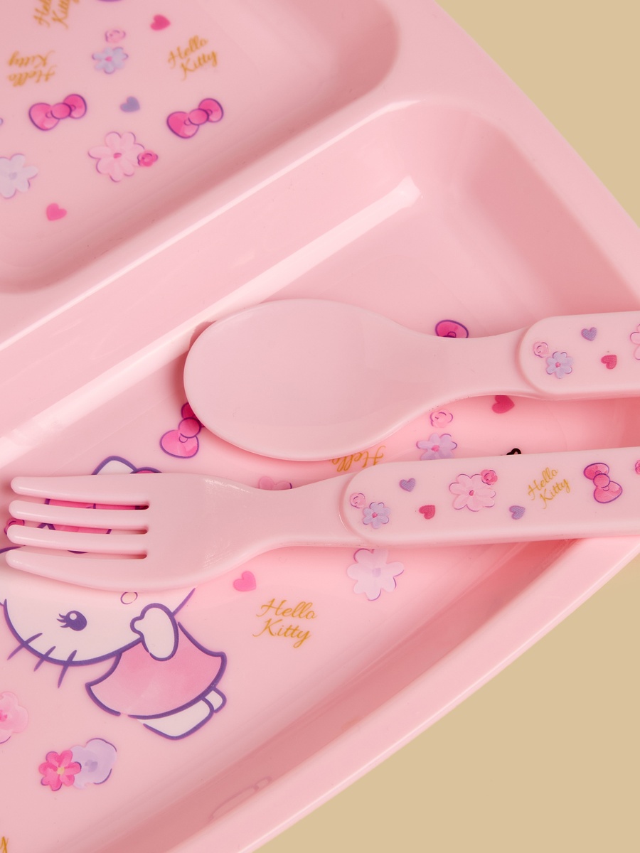 Hello Kitty Print 4-Piece Breakfast Set