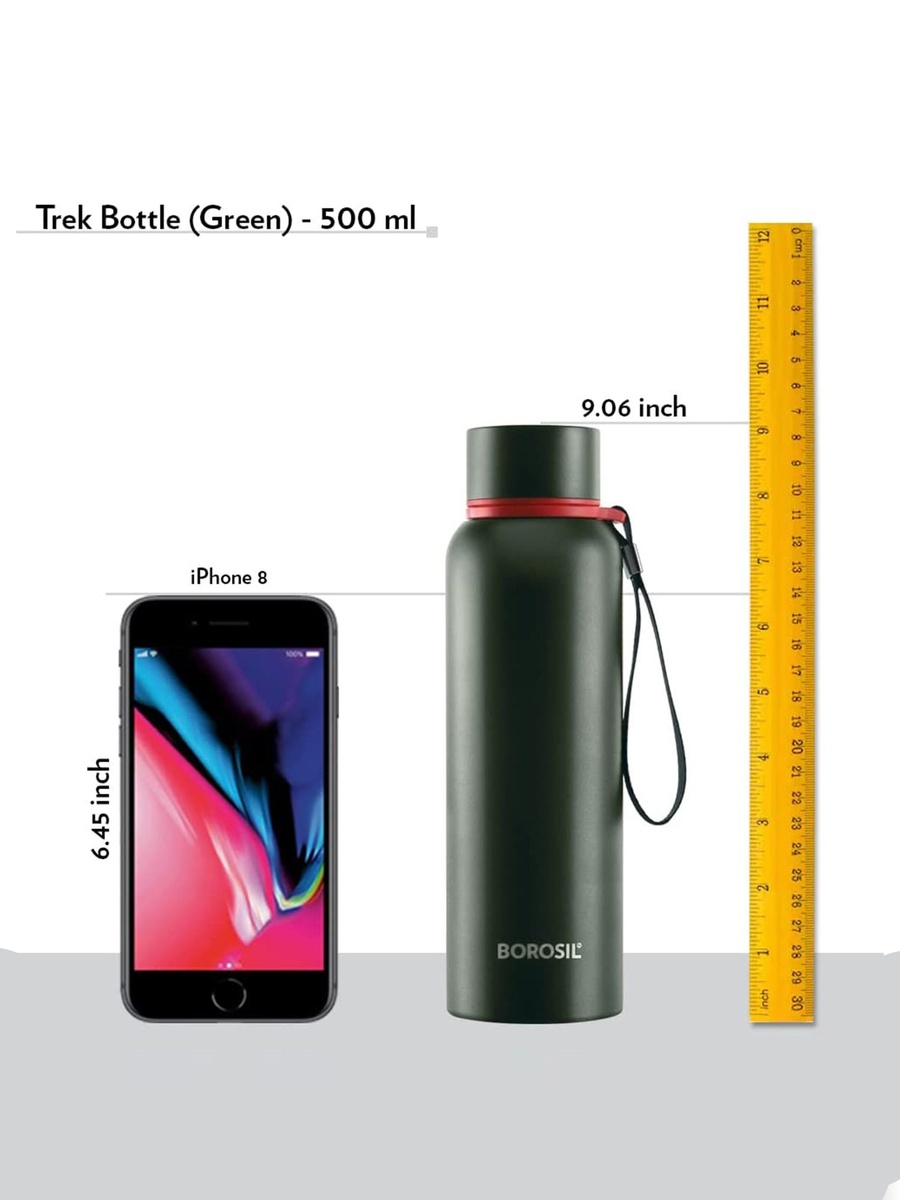 Vacuum Trek Bottle, Green 500Ml
