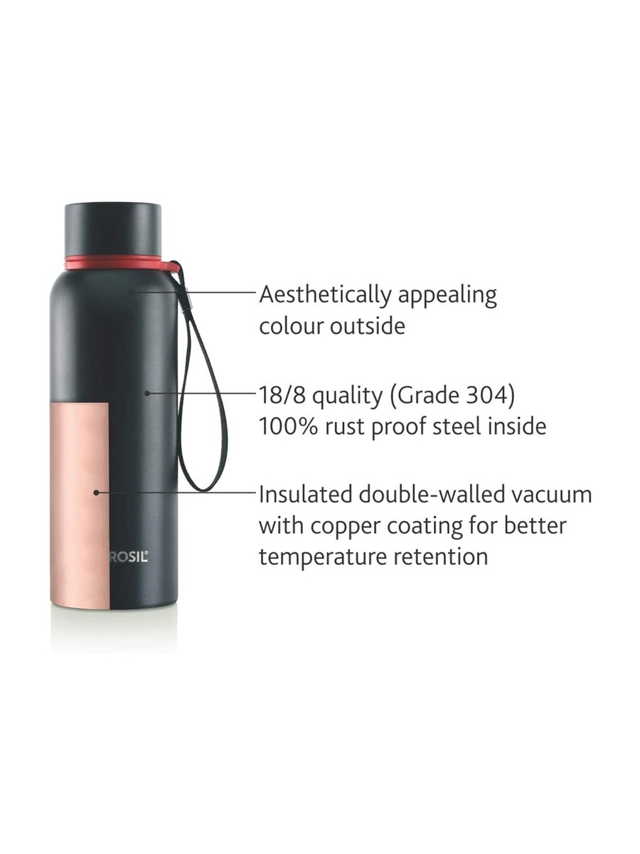 Vacuum Trek Bottle, Black 700Ml