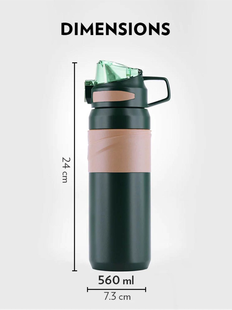 Vacuum Adventure Sipper Bottle, Black 560Ml