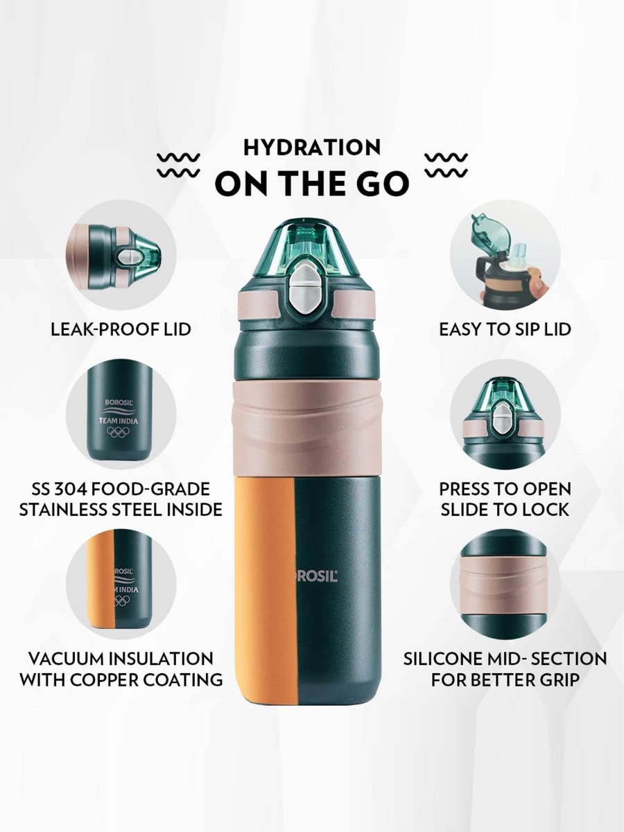 Vacuum Adventure Sipper Bottle, Black 560Ml