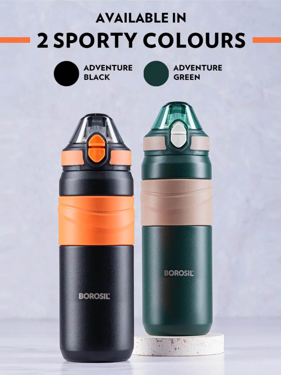 Vacuum Adventure Sipper Bottle, Black 560Ml