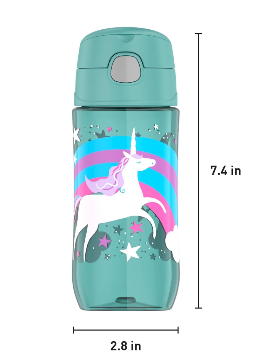 Funtainer Plastic Kids Unicorn Bottle 470Ml