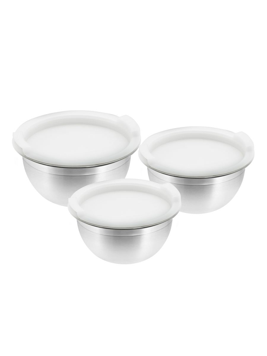 3-Piece Mixing Bowl with Plastic Lid