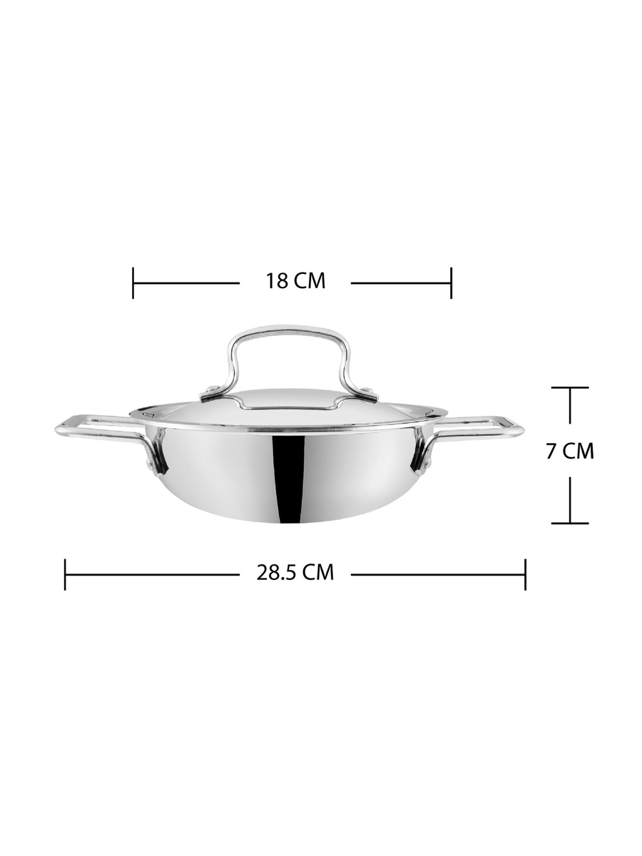 Smart Triply Kadahi With Ss Lid 18 Cm