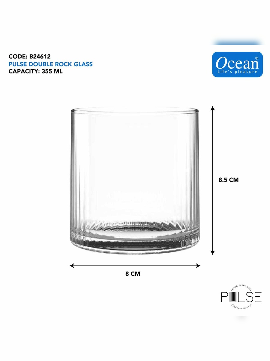 Pulse Double Rock Glass 355Ml