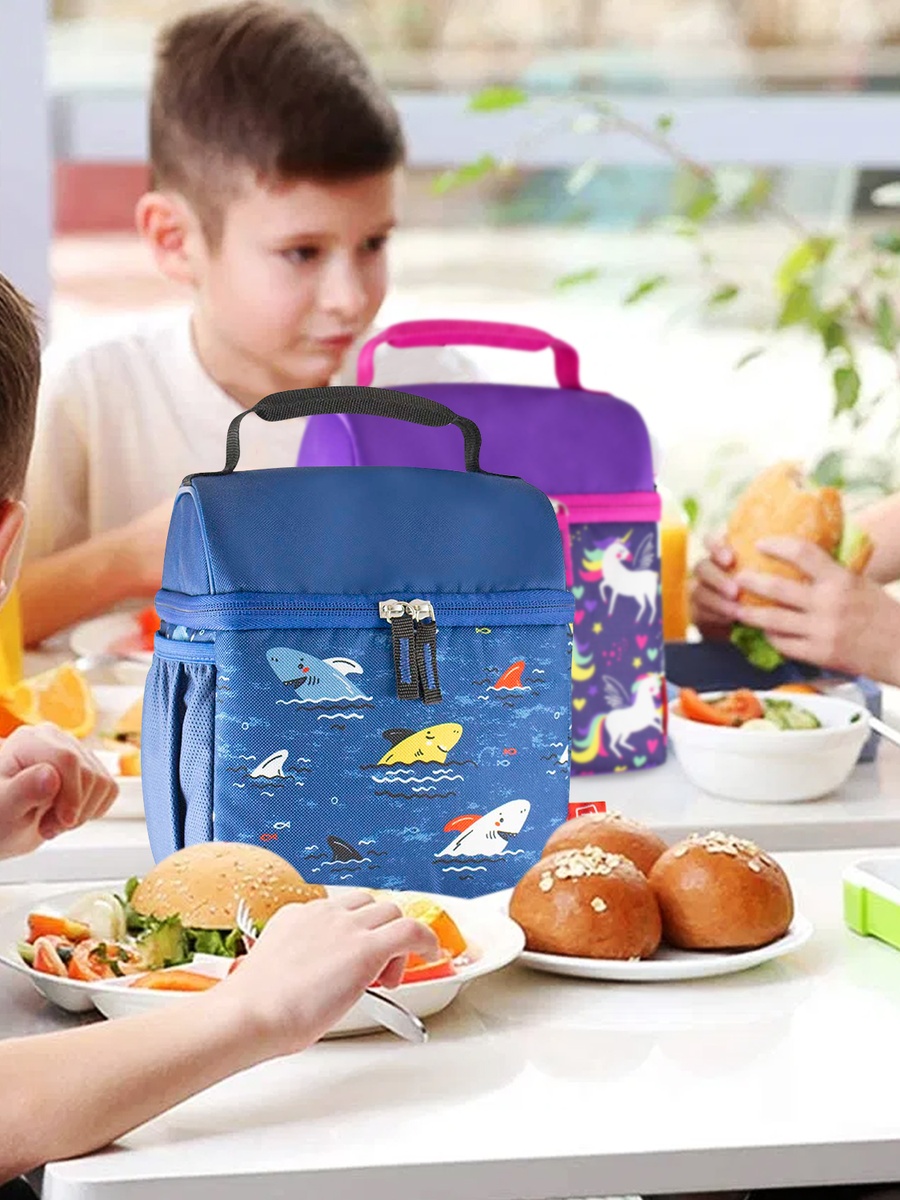 Standard Pop Top Lunch Bag - Sharks
