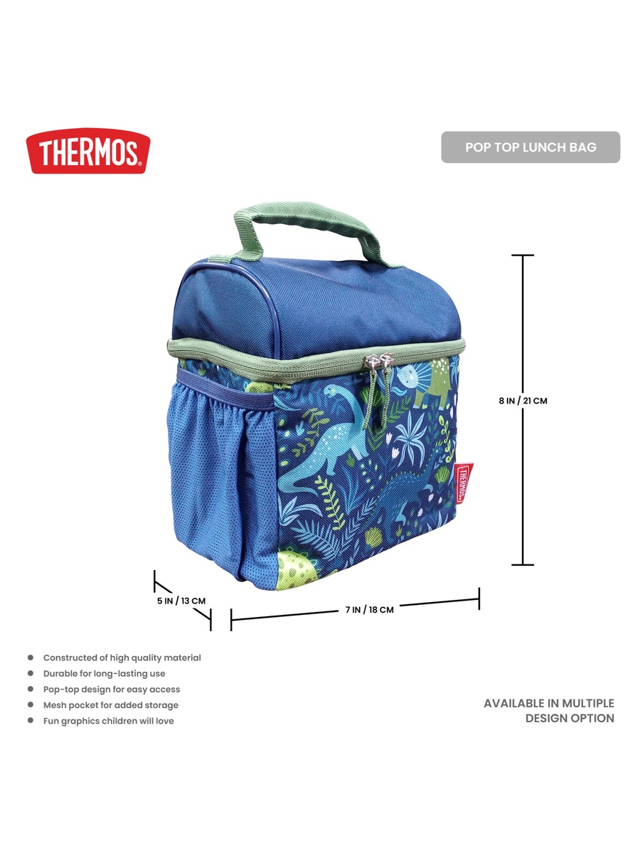 Standard Pop Top Lunch Bag - Dinosaur Kingdom