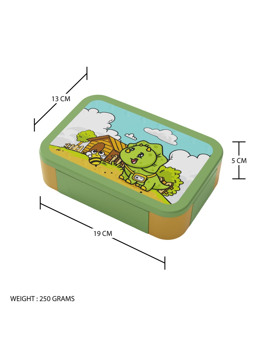 Kids Plastic Bento Box Small, Dino