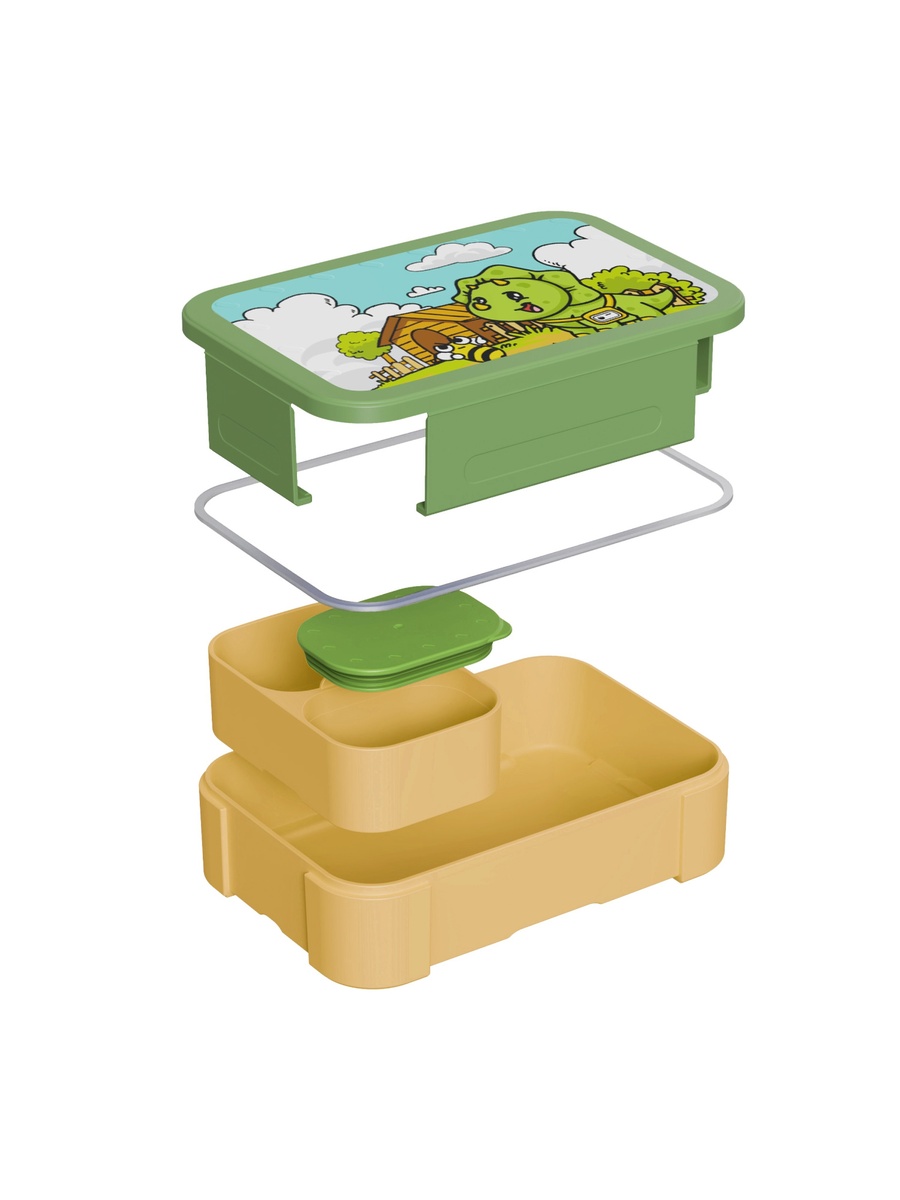 Kids Plastic Bento Box Small, Dino