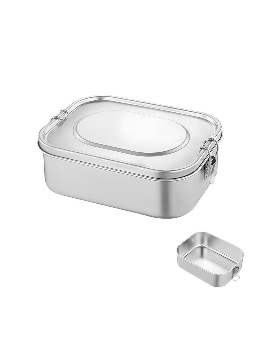 Kids Stainless Steel Rectangular Lunch Box, 1000ml