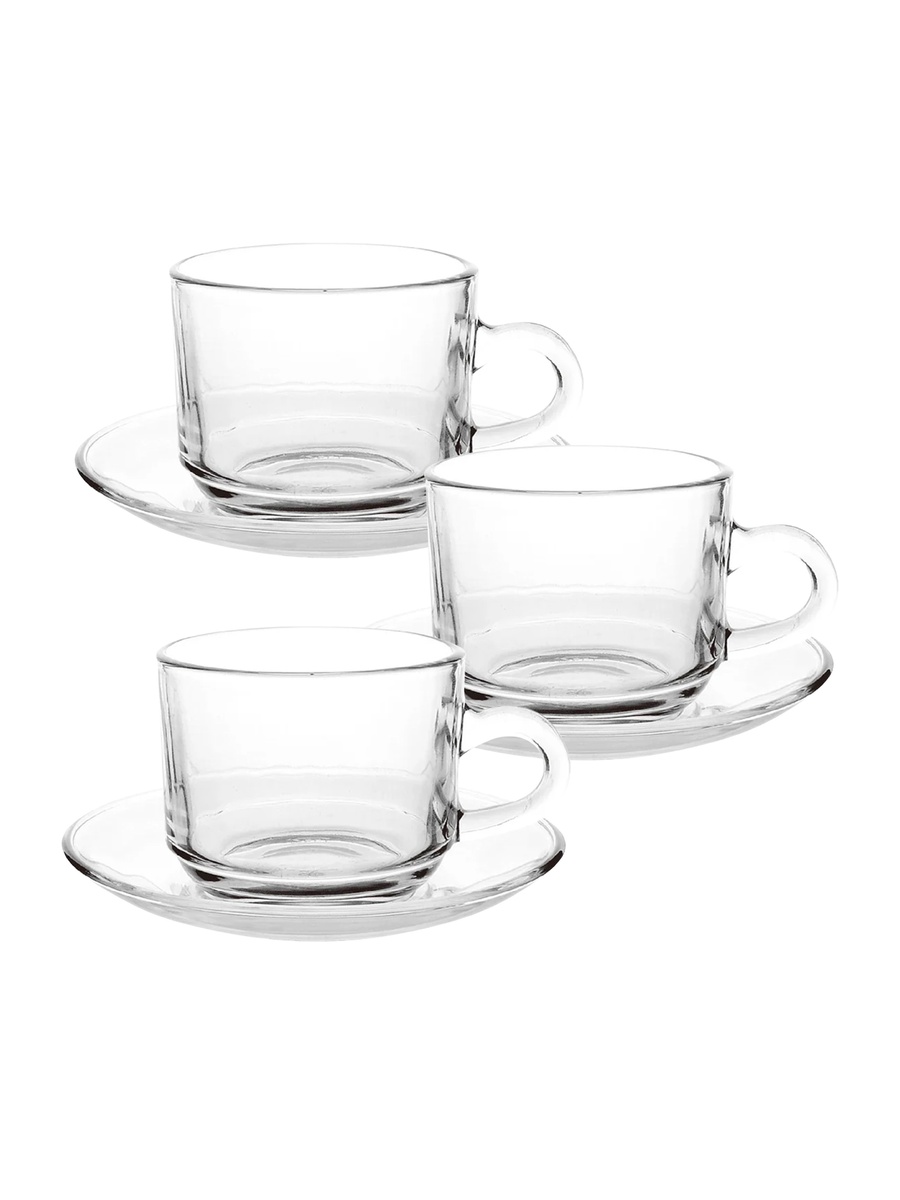 Tea Saucer And Stack Tea Cup 6 Pcs Set