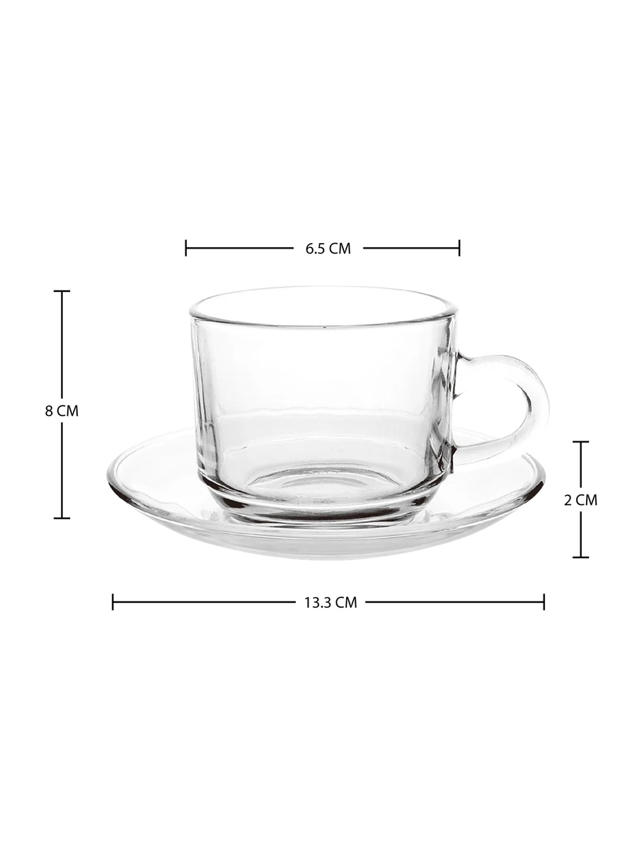 Tea Saucer And Stack Tea Cup 6 Pcs Set
