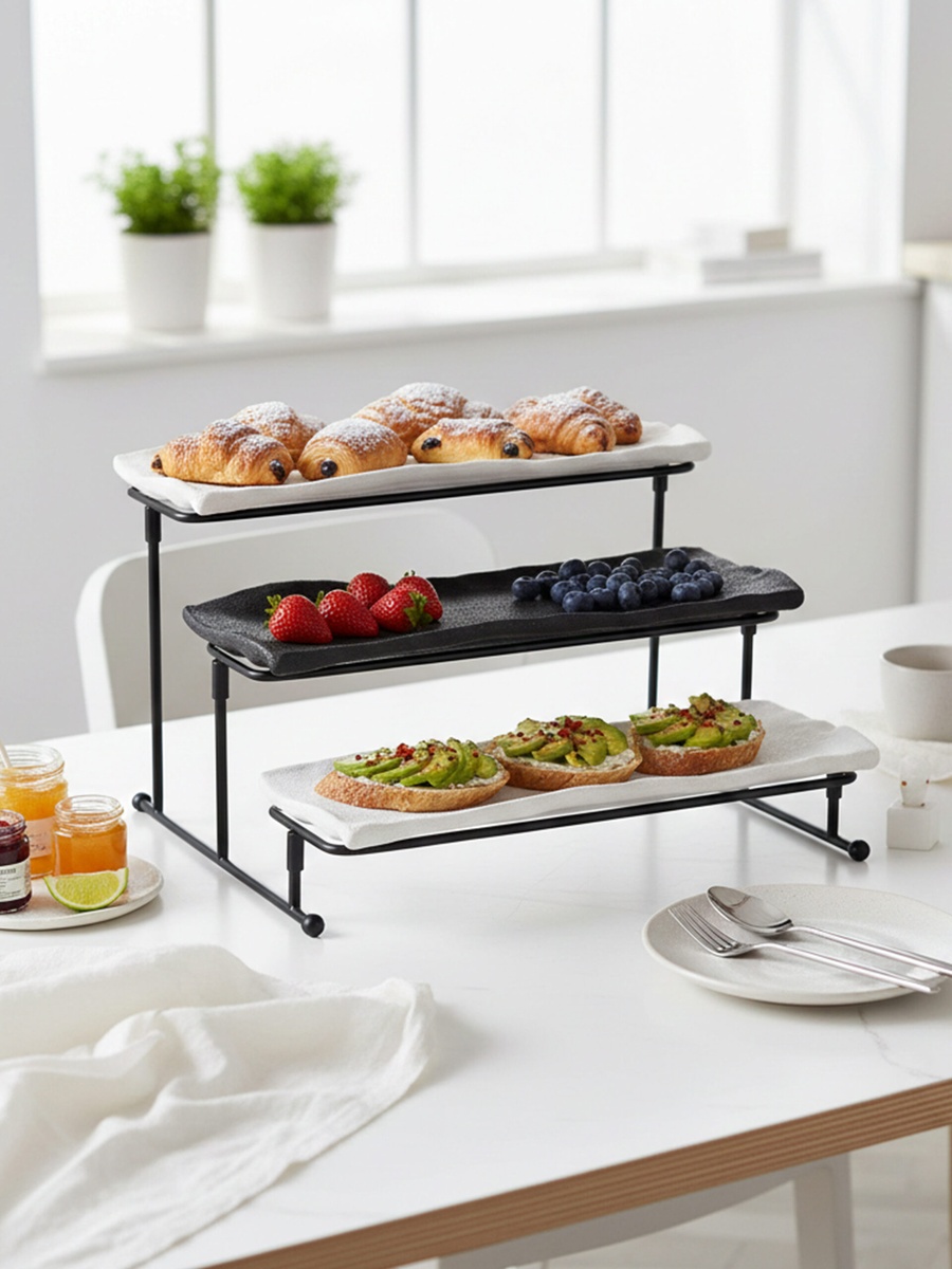 3-Tier Porcelain Serving Stand